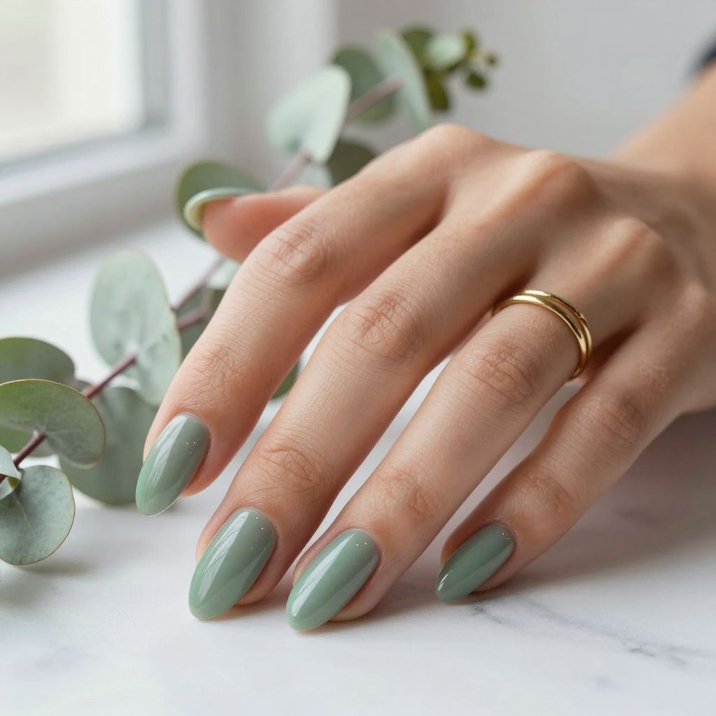 Sage Green Glazed Effect
