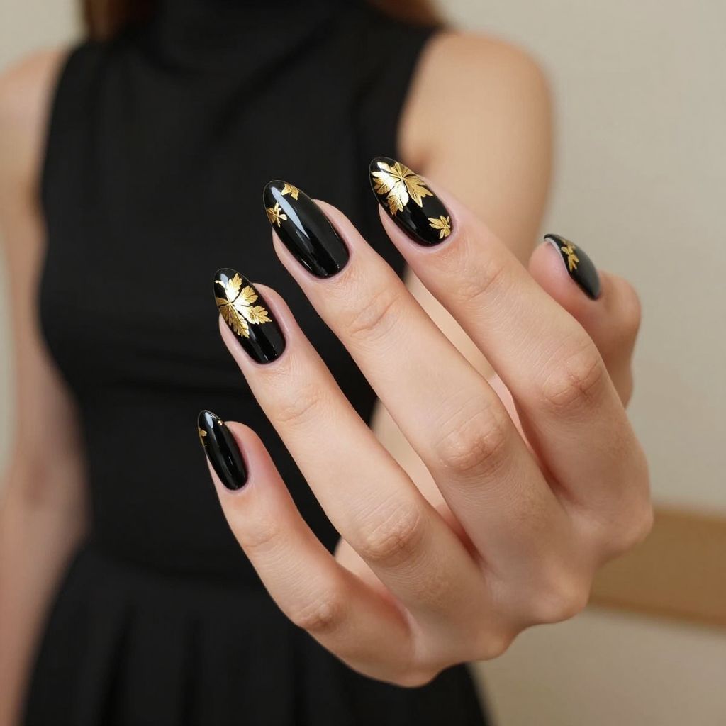 Black nails idea 1