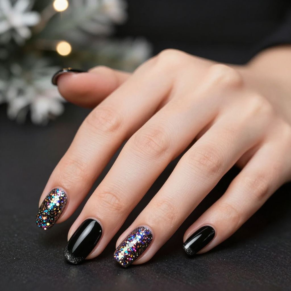 Black nails idea 11