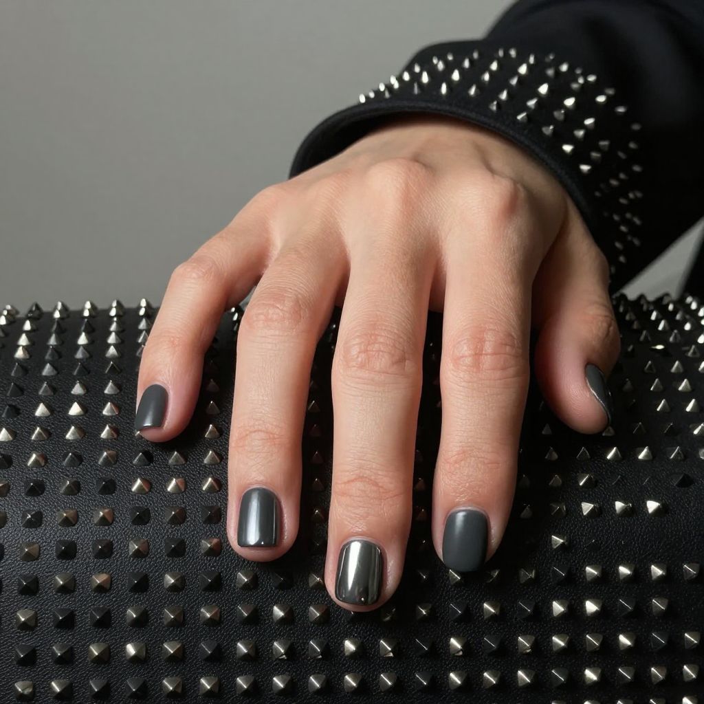 Black nails idea 12