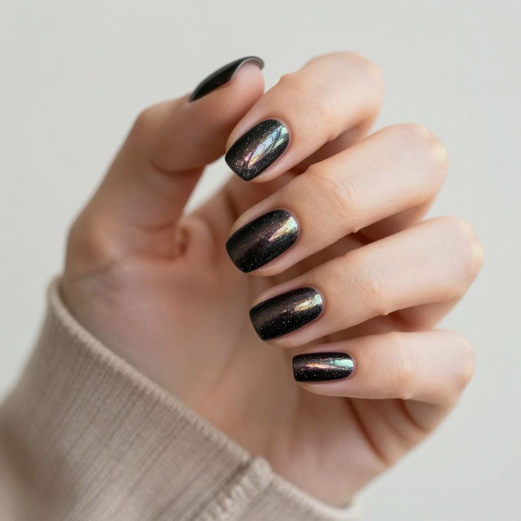 Black nails idea 13