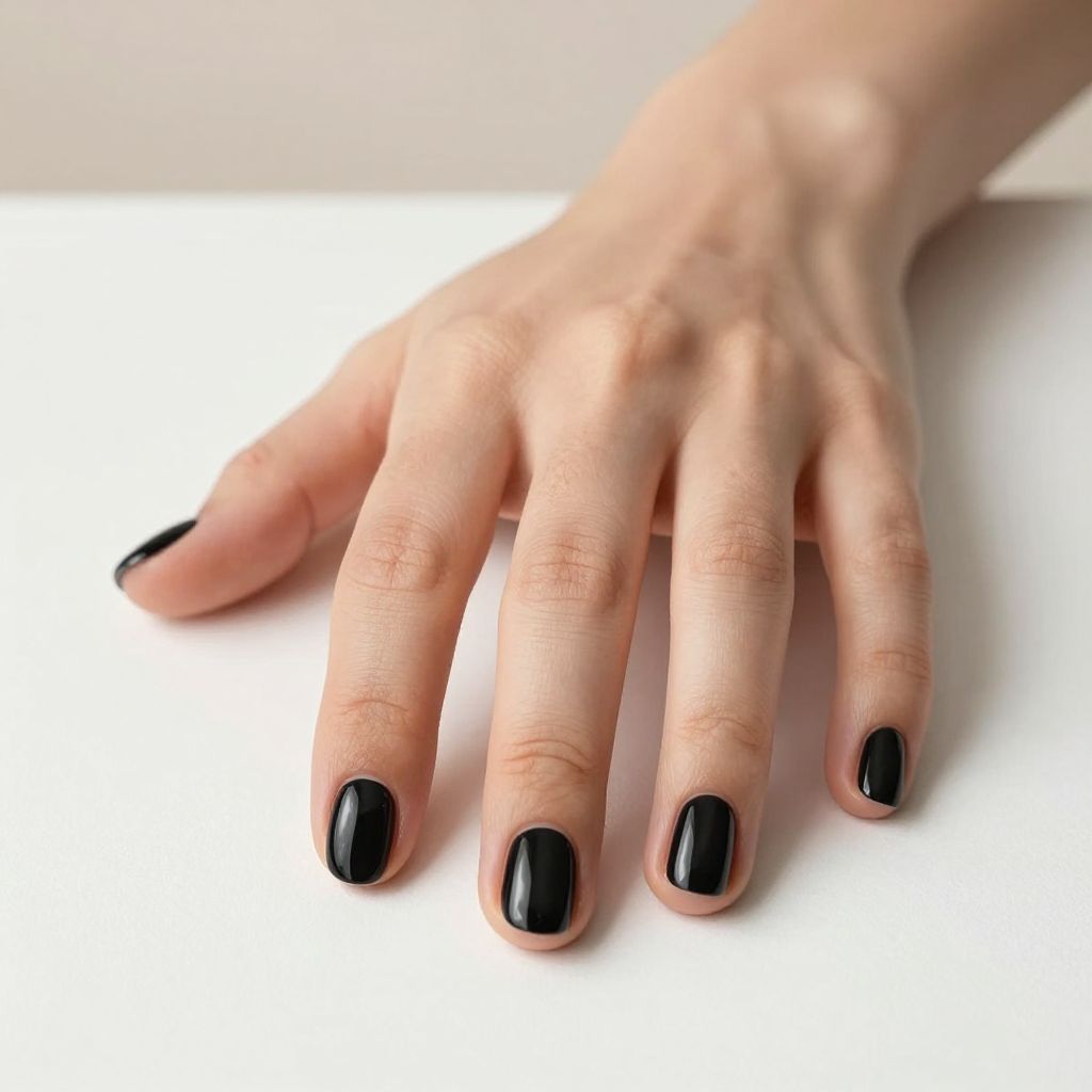 Black nails idea 3