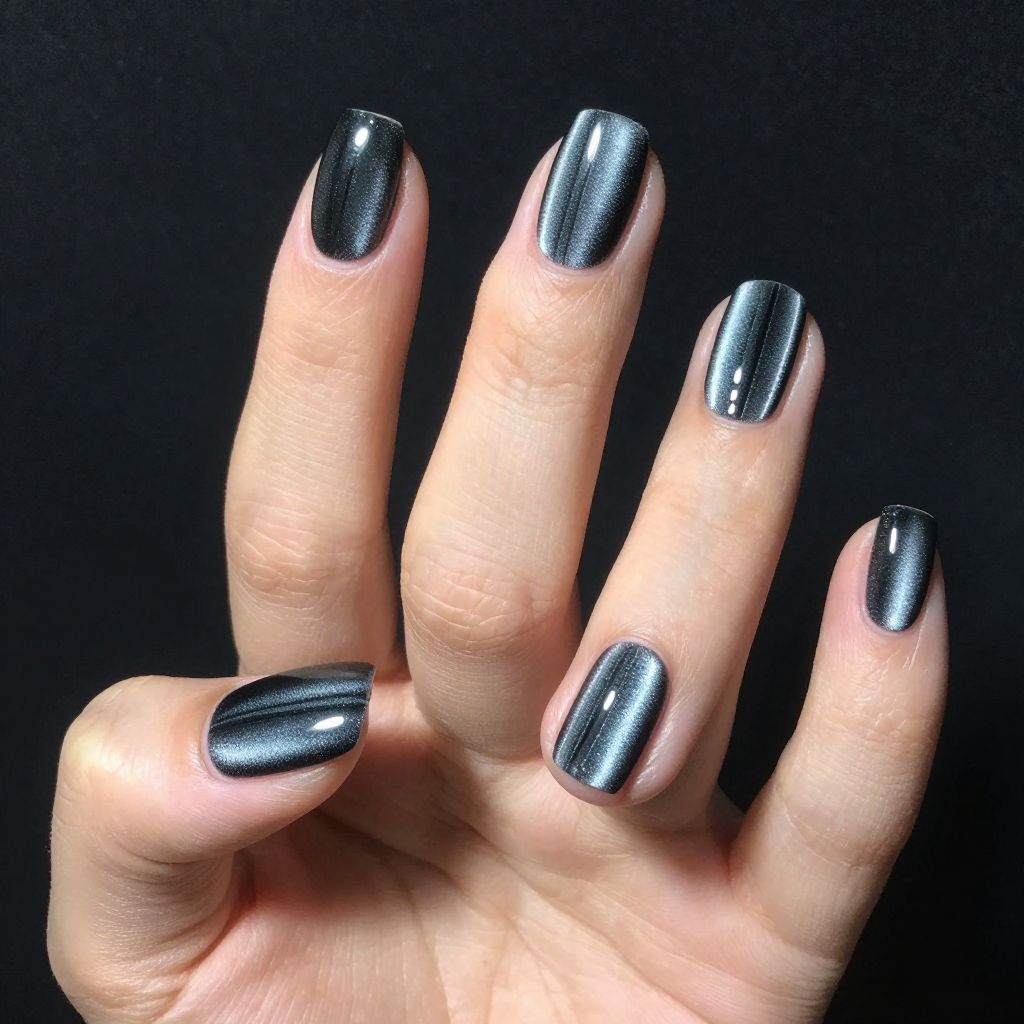 Black nails idea 4