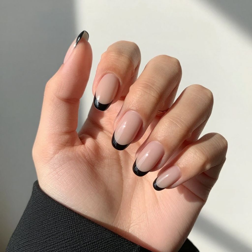 Black nails idea 7