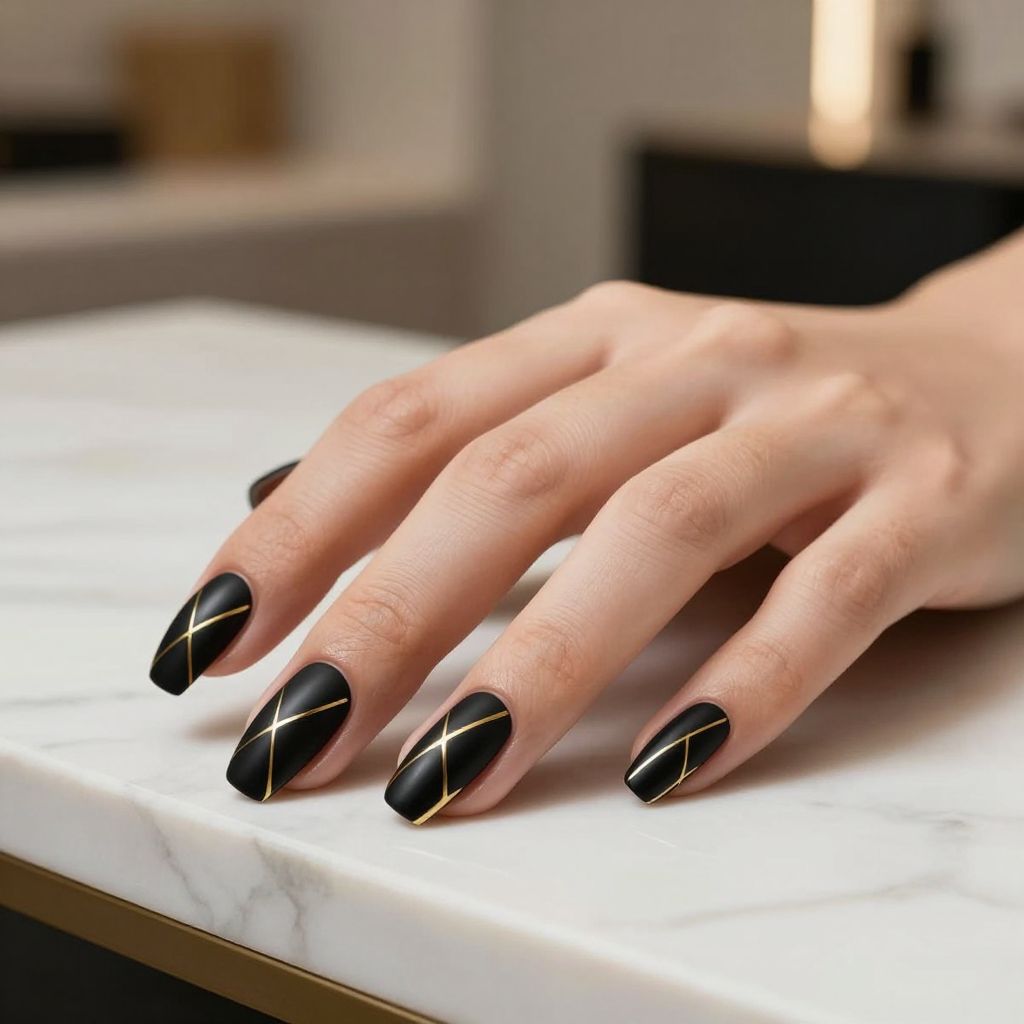 Classy Edgy Almond Nail Designs nail idea 1