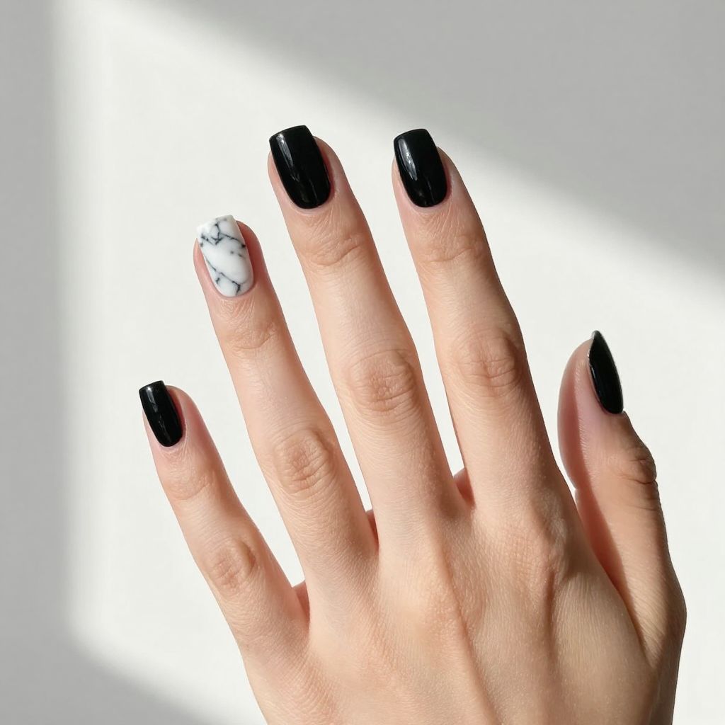 Classy Edgy Almond Nail Designs nail idea 13