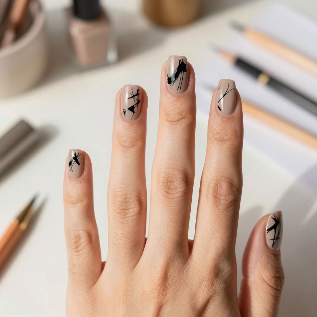 Classy Edgy Almond Nail Designs nail idea 14