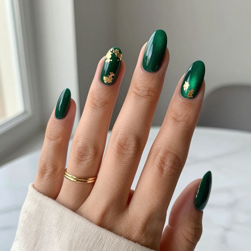 Deep Emerald with Gold Foil