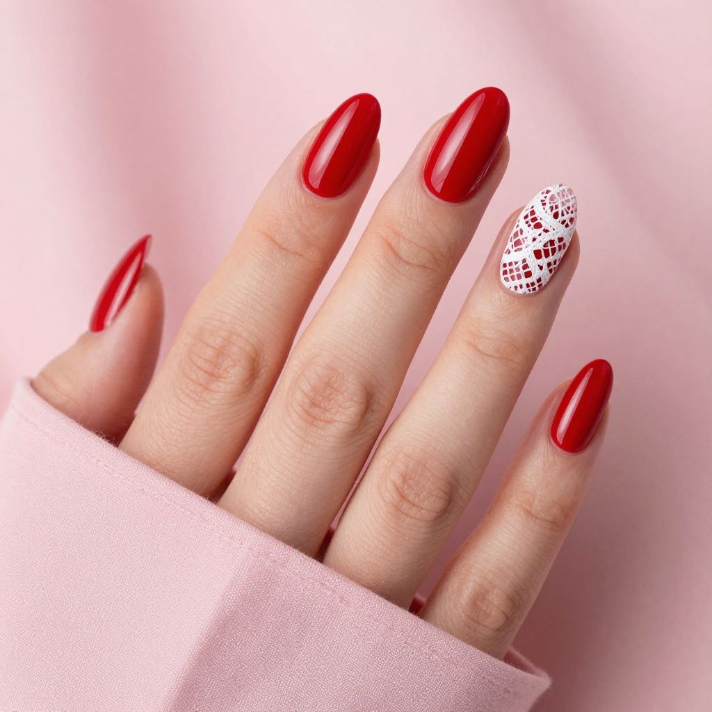 Classy Red Nail Designs nail idea 11