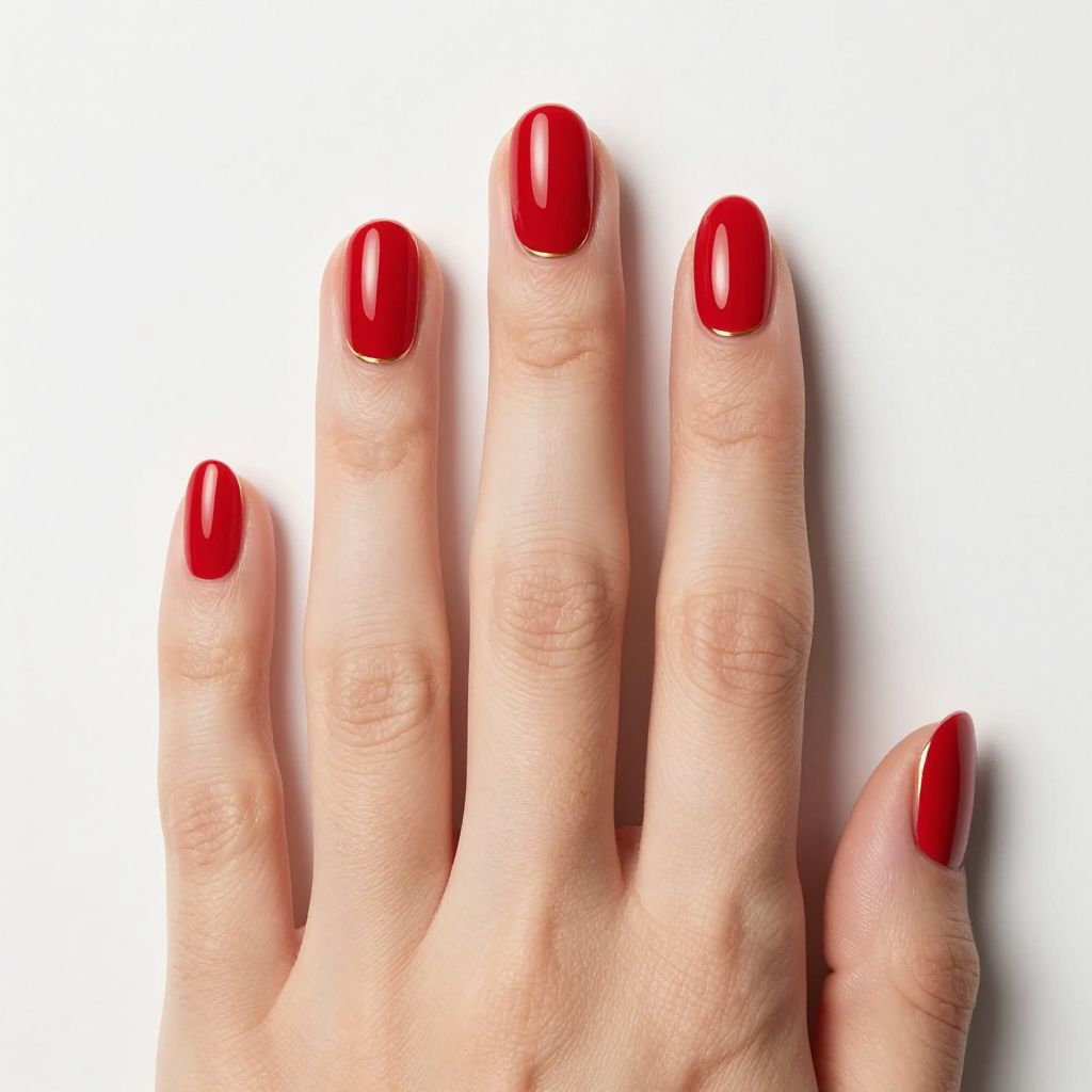 Classy Red Nail Designs nail idea 7