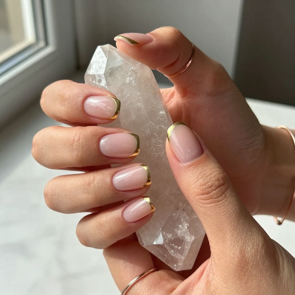 Milky Quartz Coffin Nails
