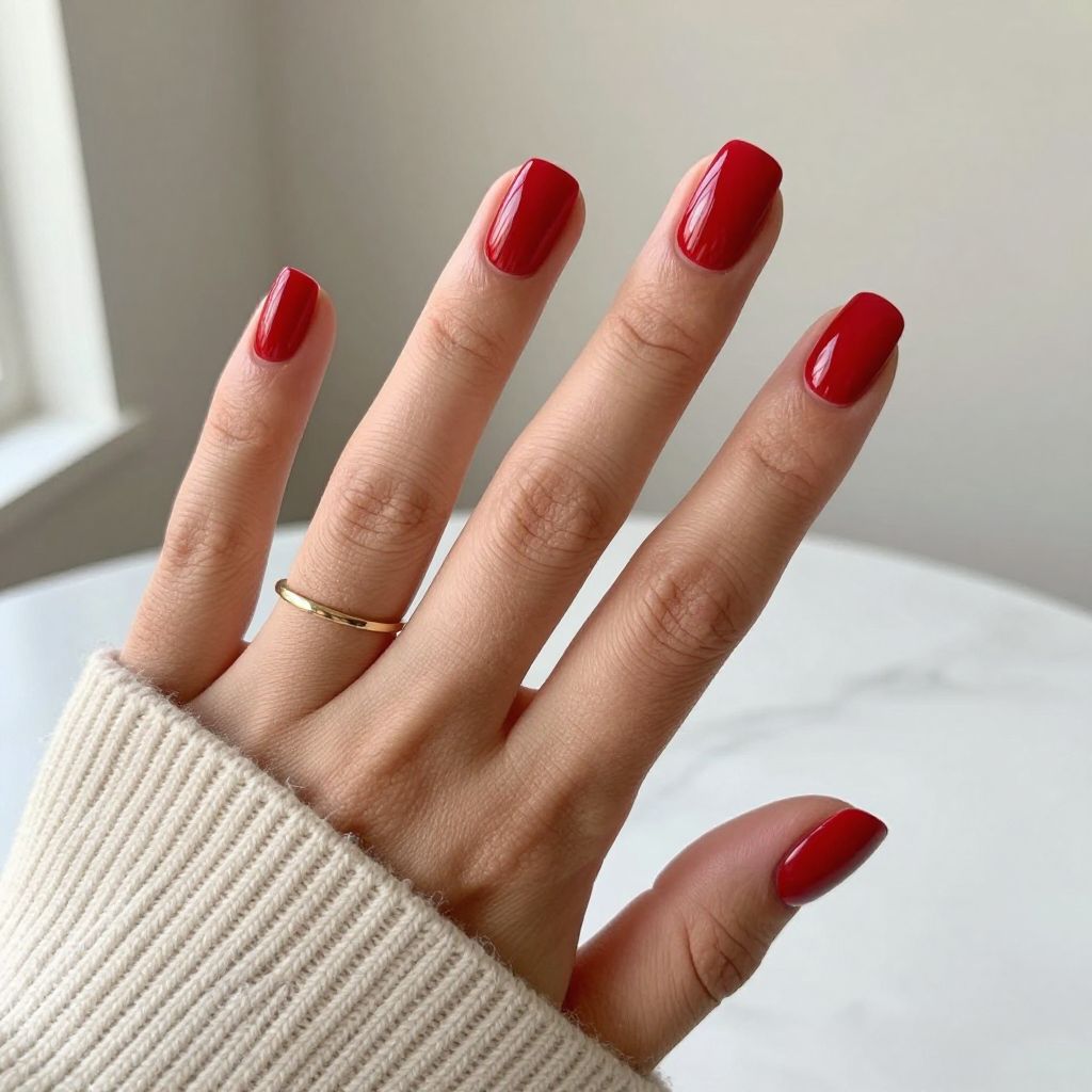 Classic Red with Glossy Shine