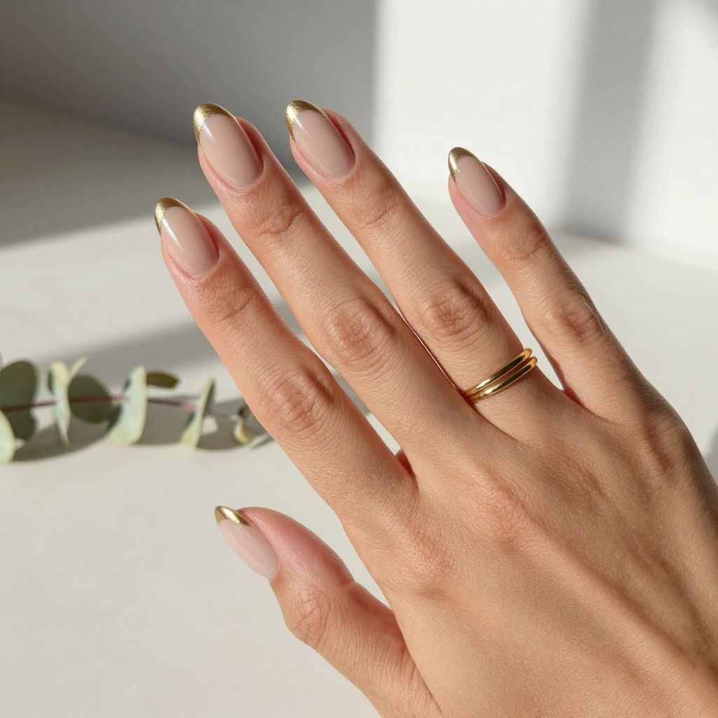Translucent Nude with Metallic Tips