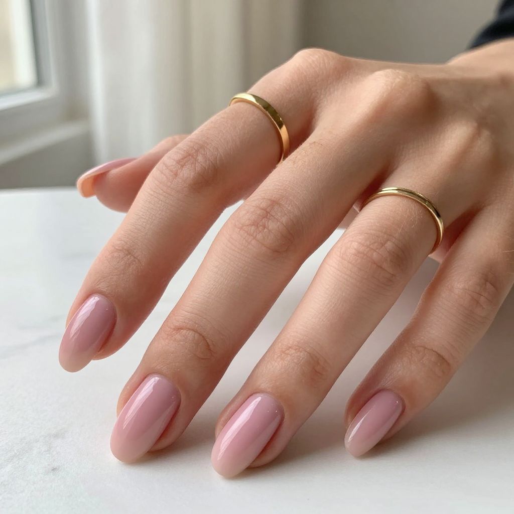 Soft Pink Almond Nails