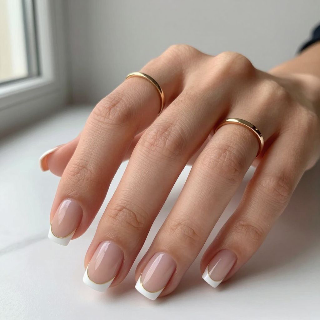 Clean French Manicure Modern Twist