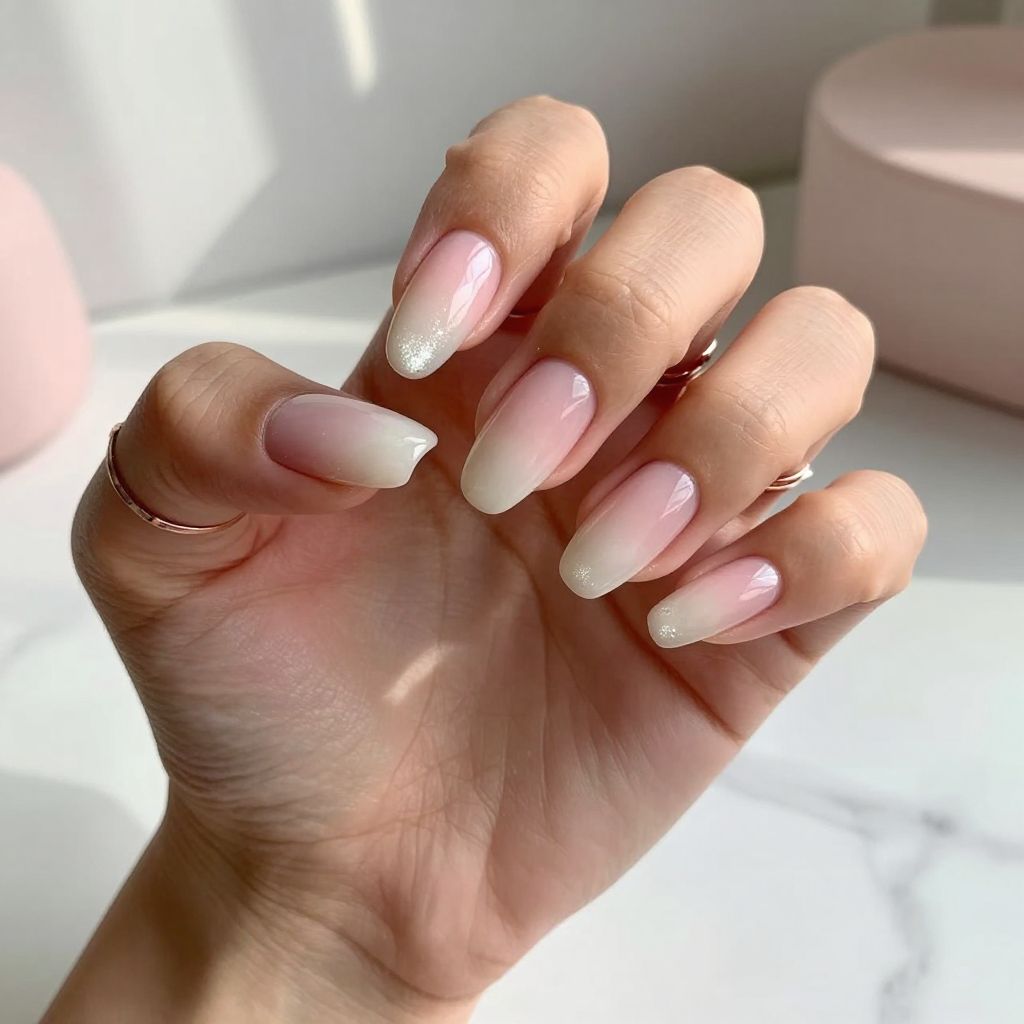 Milky Quartz Coffin Nails