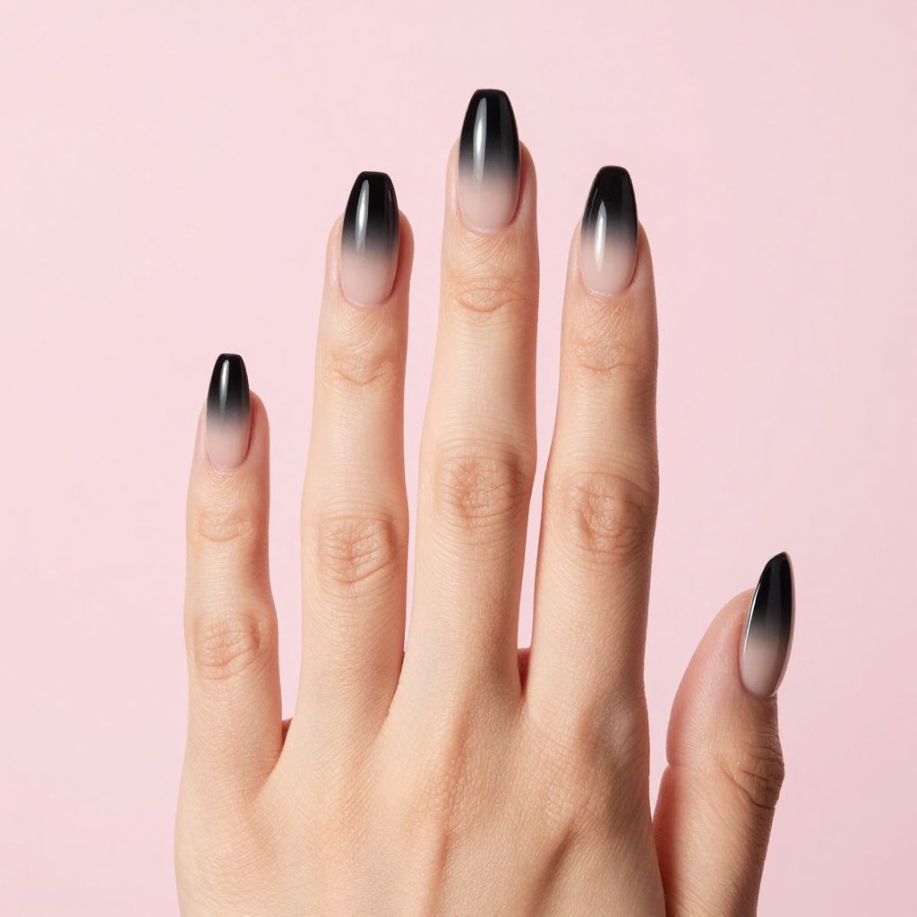 Black coffin nails idea 5