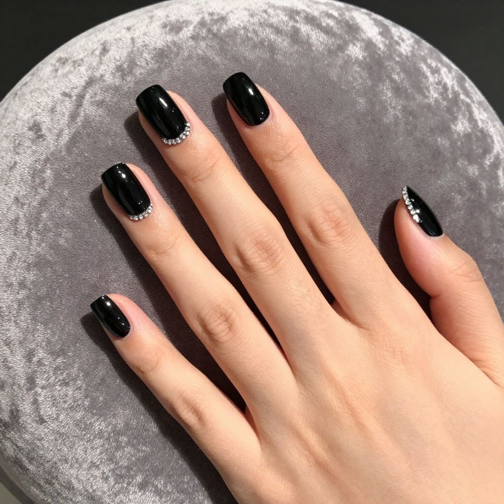 Black coffin nails idea 7