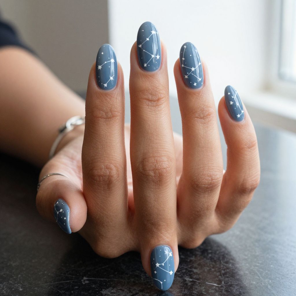 Dusty Blue with Constellation Details