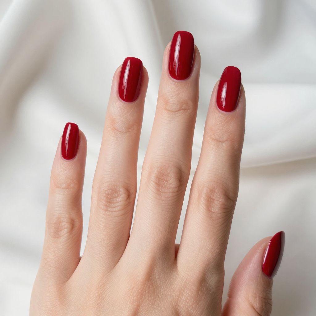 Coffin Red Nail Designs nail idea 1