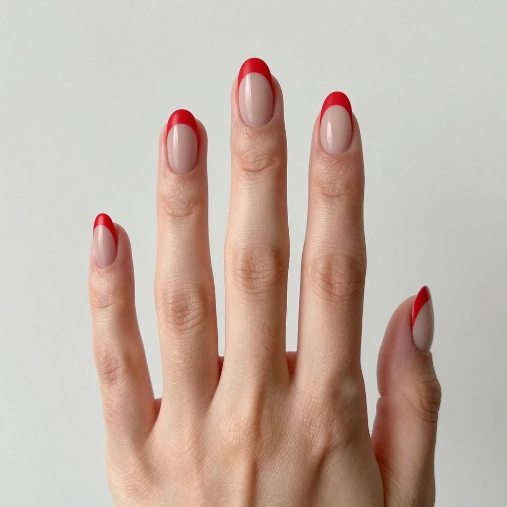 Coffin Red Nail Designs nail idea 11