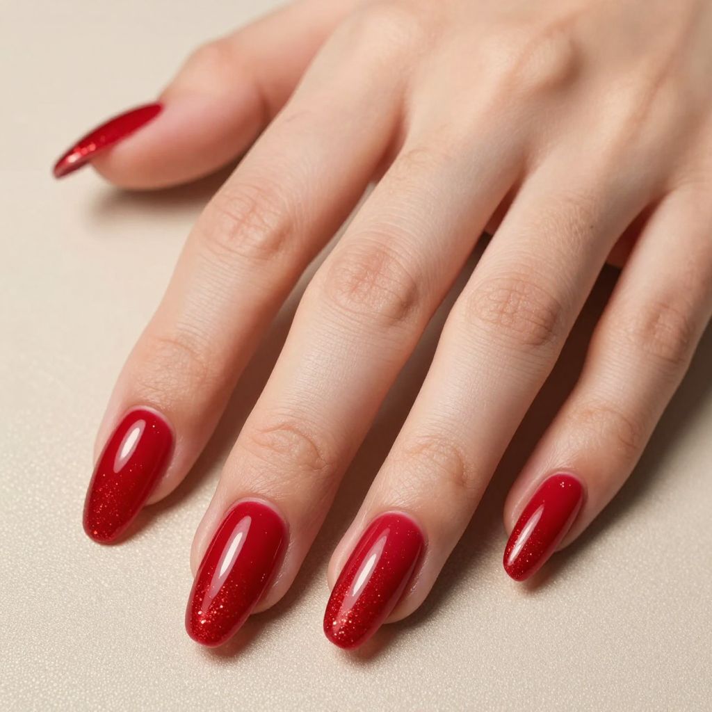 Coffin Red Nail Designs nail idea 15