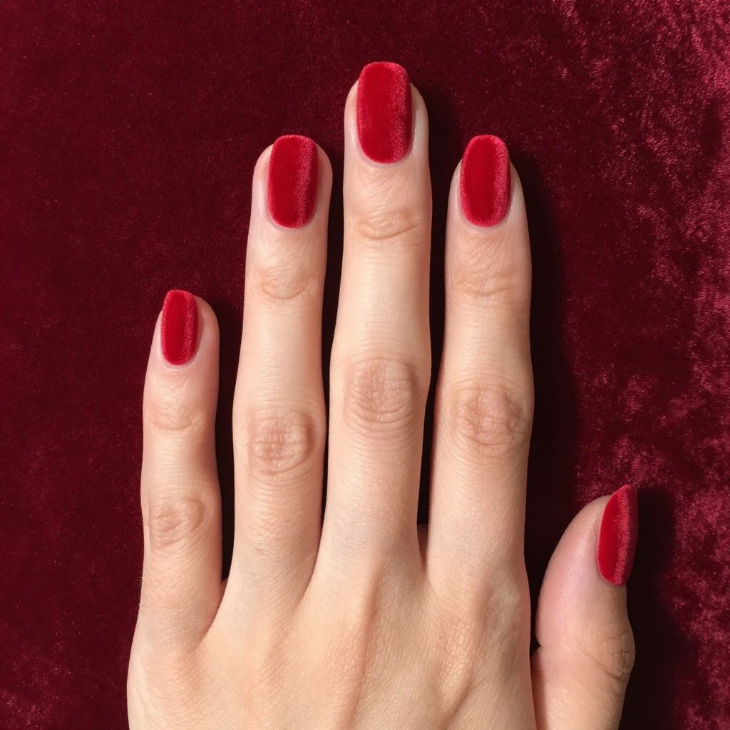 Coffin Red Nail Designs nail idea 4