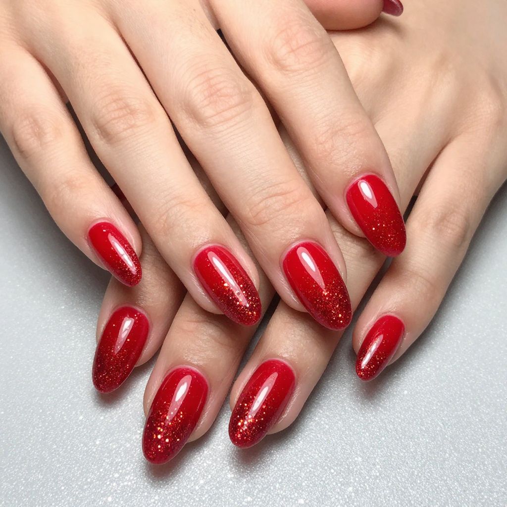 Coffin Red Nail Designs nail idea 5