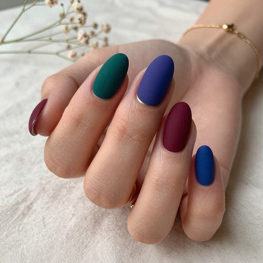 Iridescent Rainbow Hologram Nails