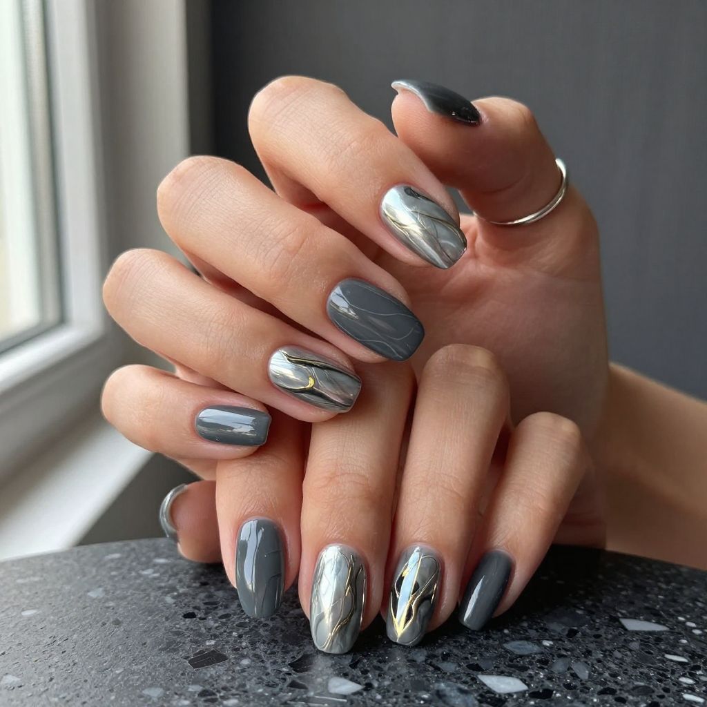 Smoke and Mirror Marble Effect