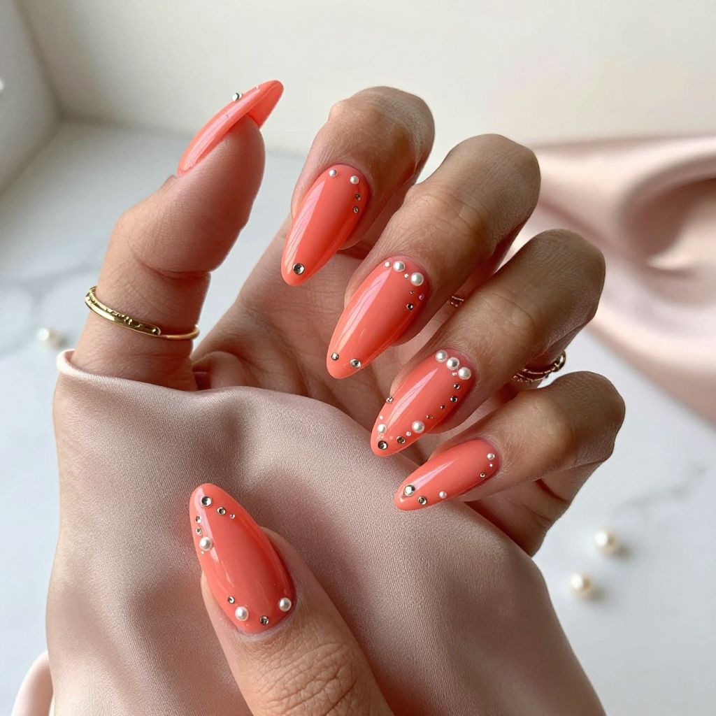 Coral Nail Ideas 14