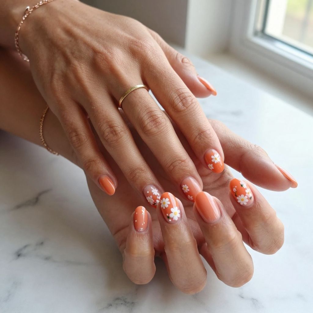 Coral Nail Ideas 8
