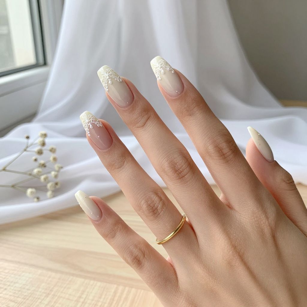Fresh Cream with Lace Detail