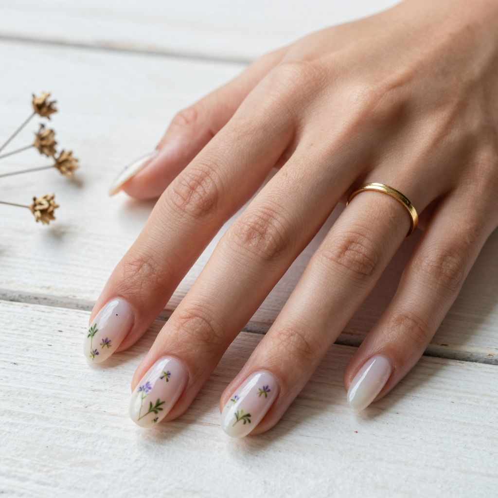 Wildflower Garden on Milky Nails