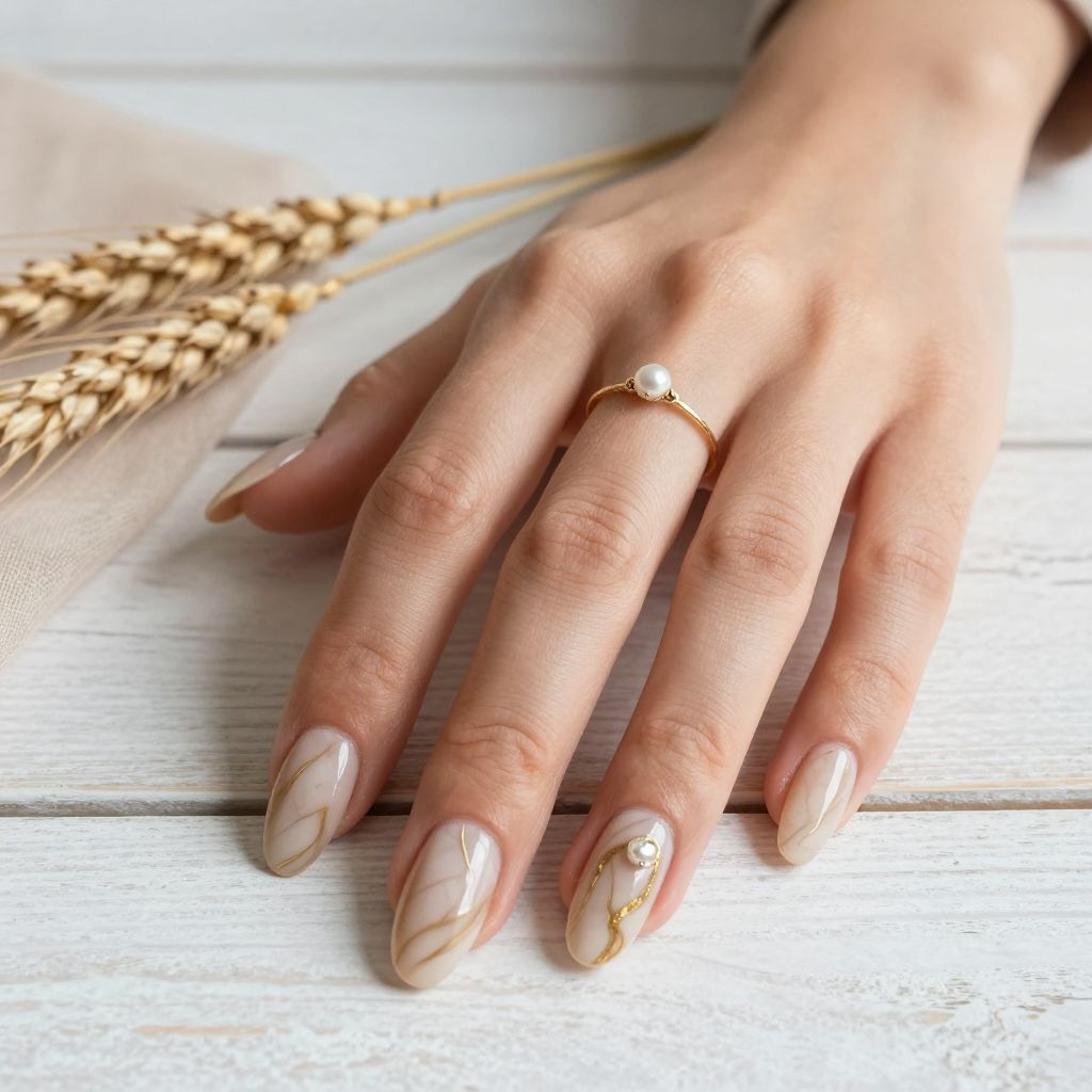 Beige Marble with Warm Gold