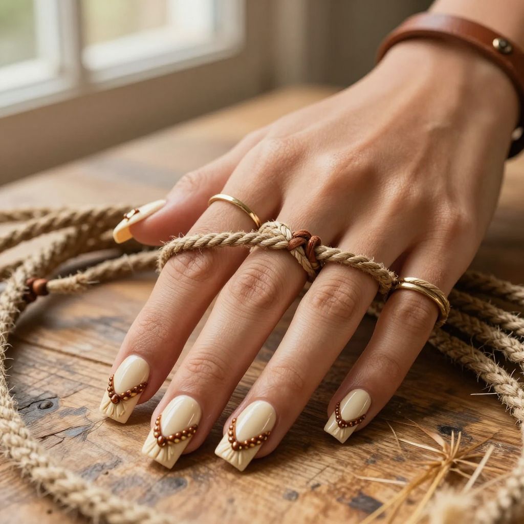 Rope and Lasso Detail Nails