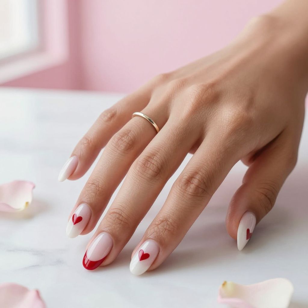 Milky White With Tiny Hearts