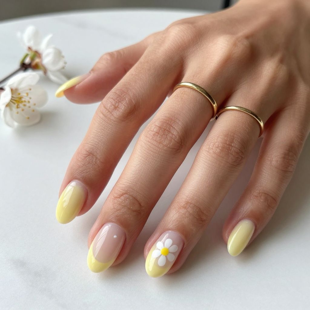 Lemon Sorbet Sheer Nails