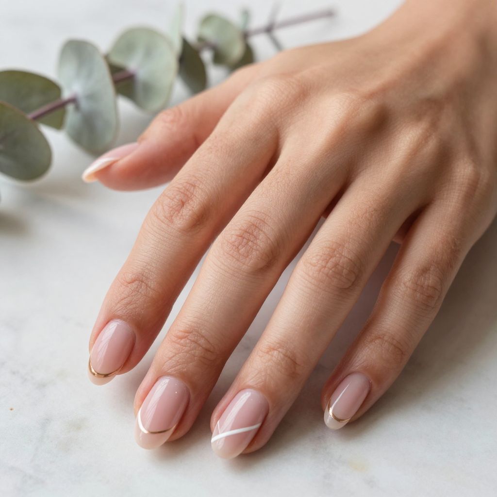 Blush Pink with Delicate Line Work