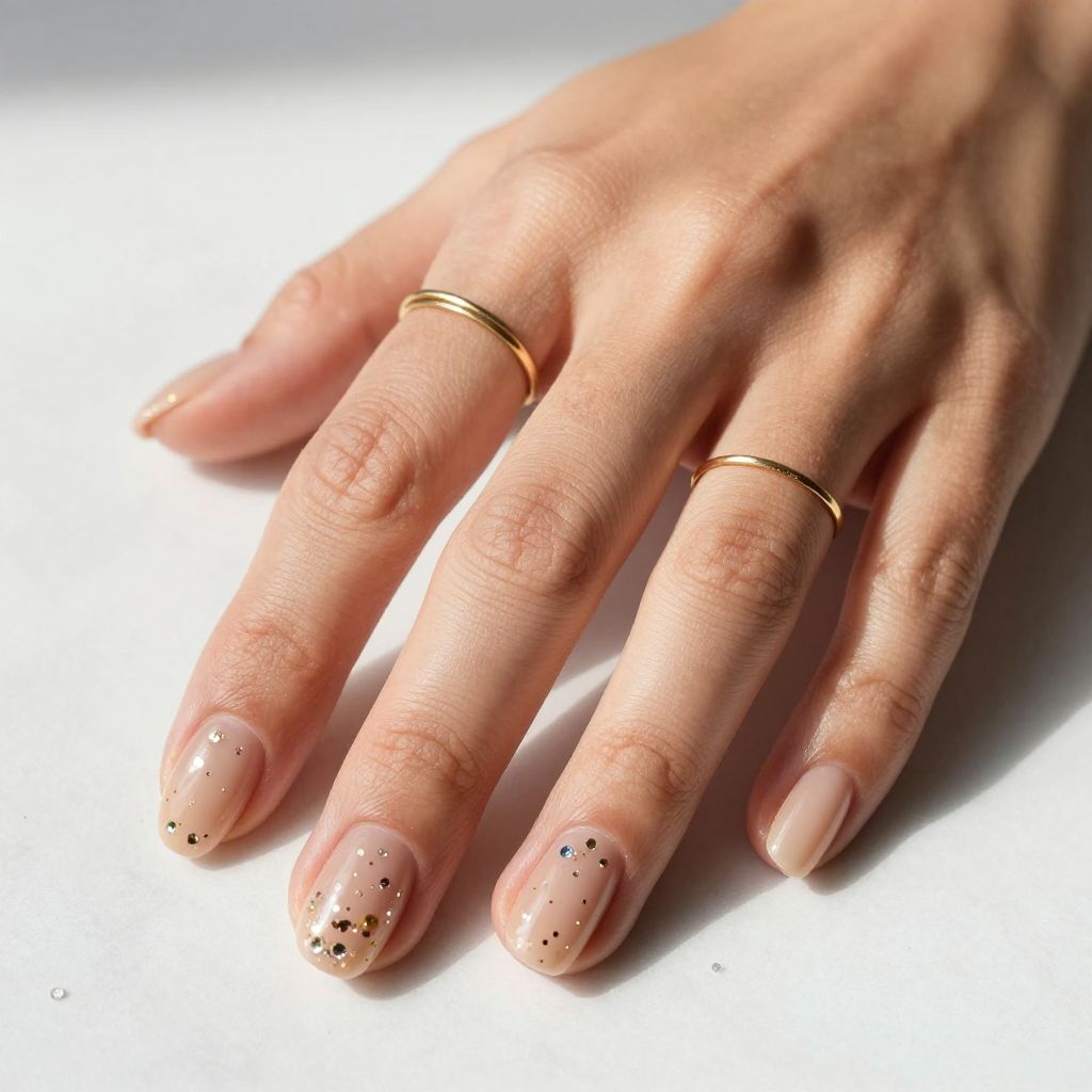 Nude with Tiny Scattered Gems or Crystals