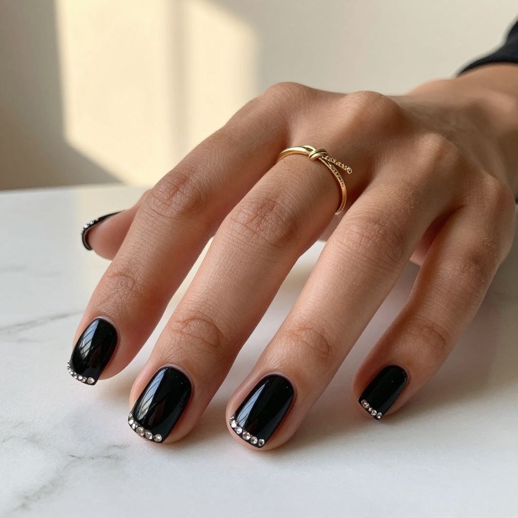 Cute Black Nail Ideas 10