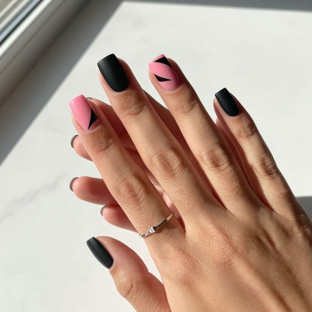 Cute Black Nail Ideas 12