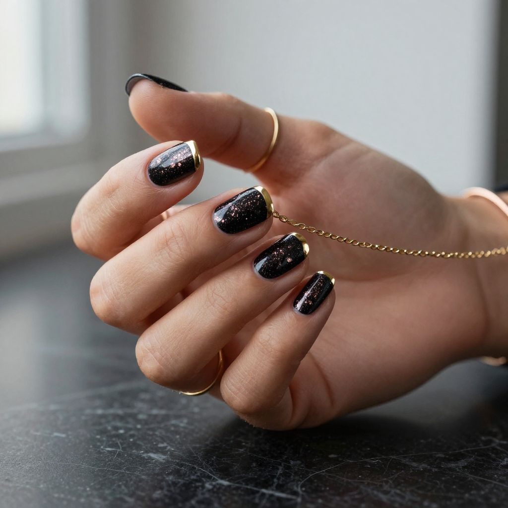 Cute Black Nail Ideas 15
