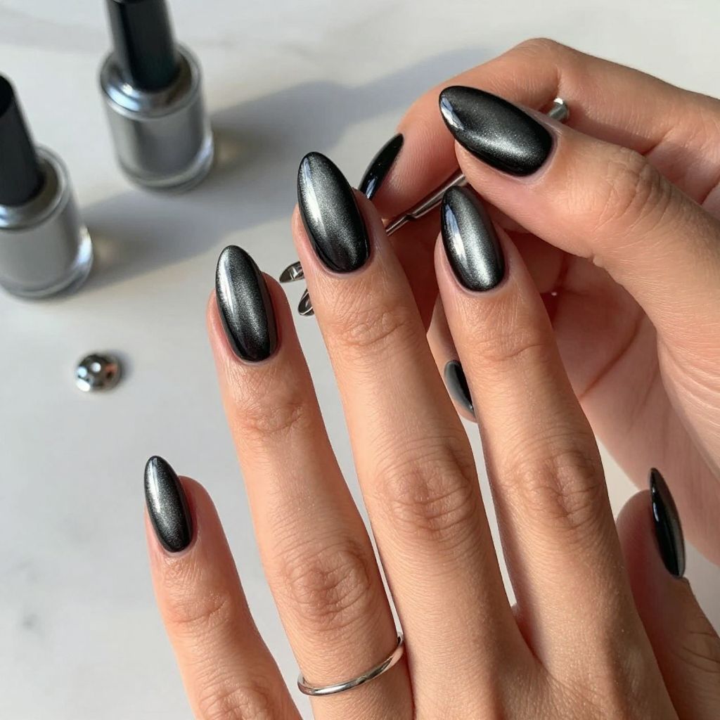 Cute Black Nail Ideas 5