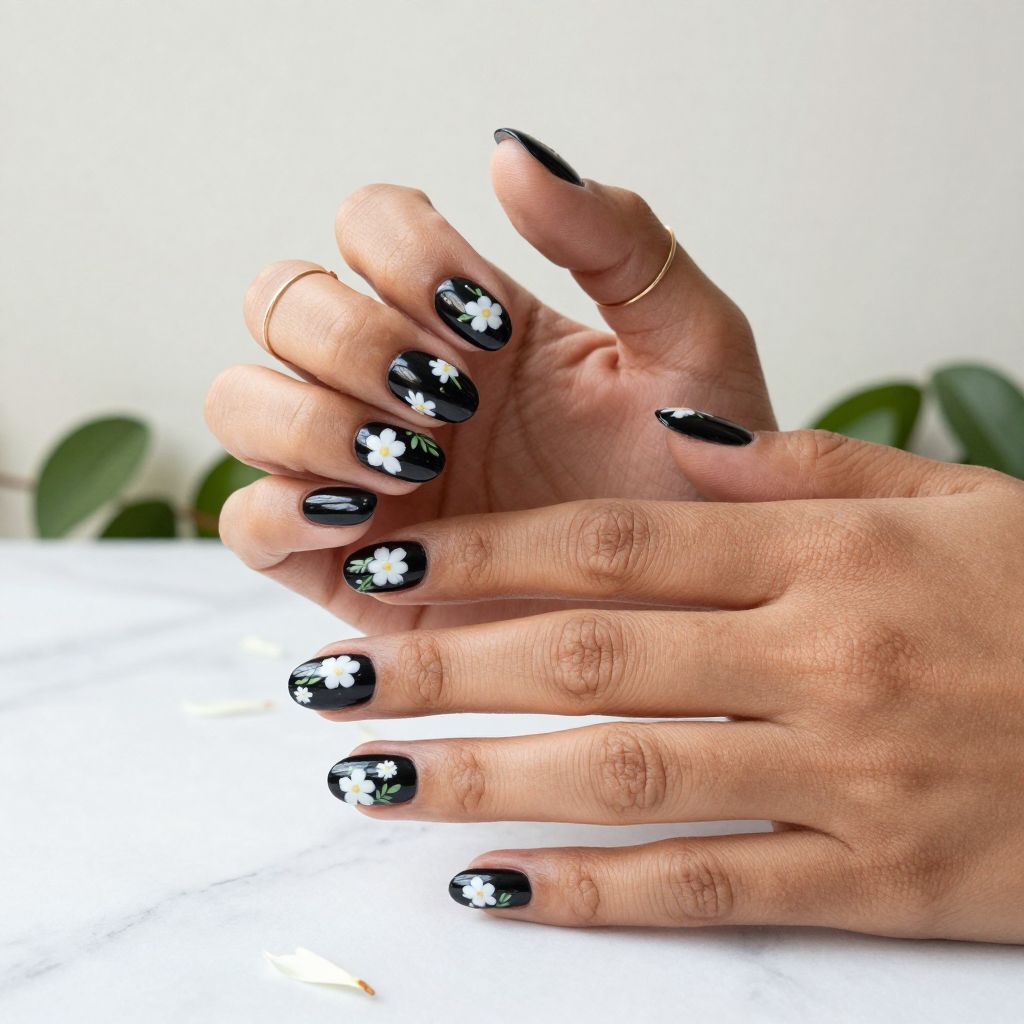 Cute Black Nail Ideas 6