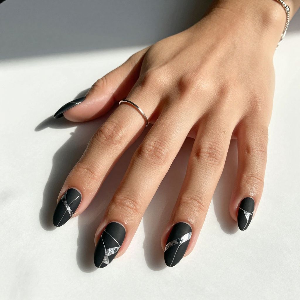 Cute Black Nail Ideas 9