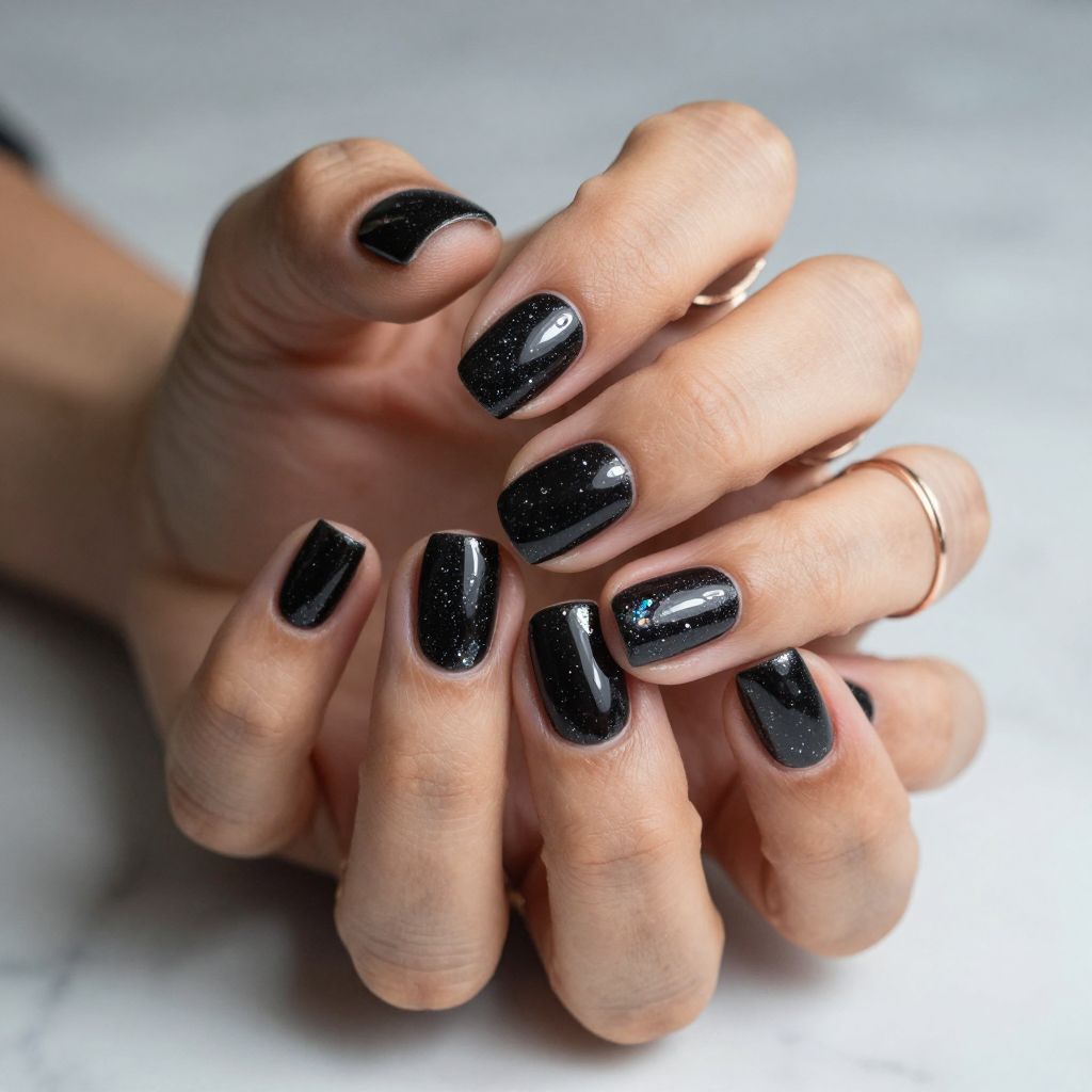 Cute Black Nail Ideas 7