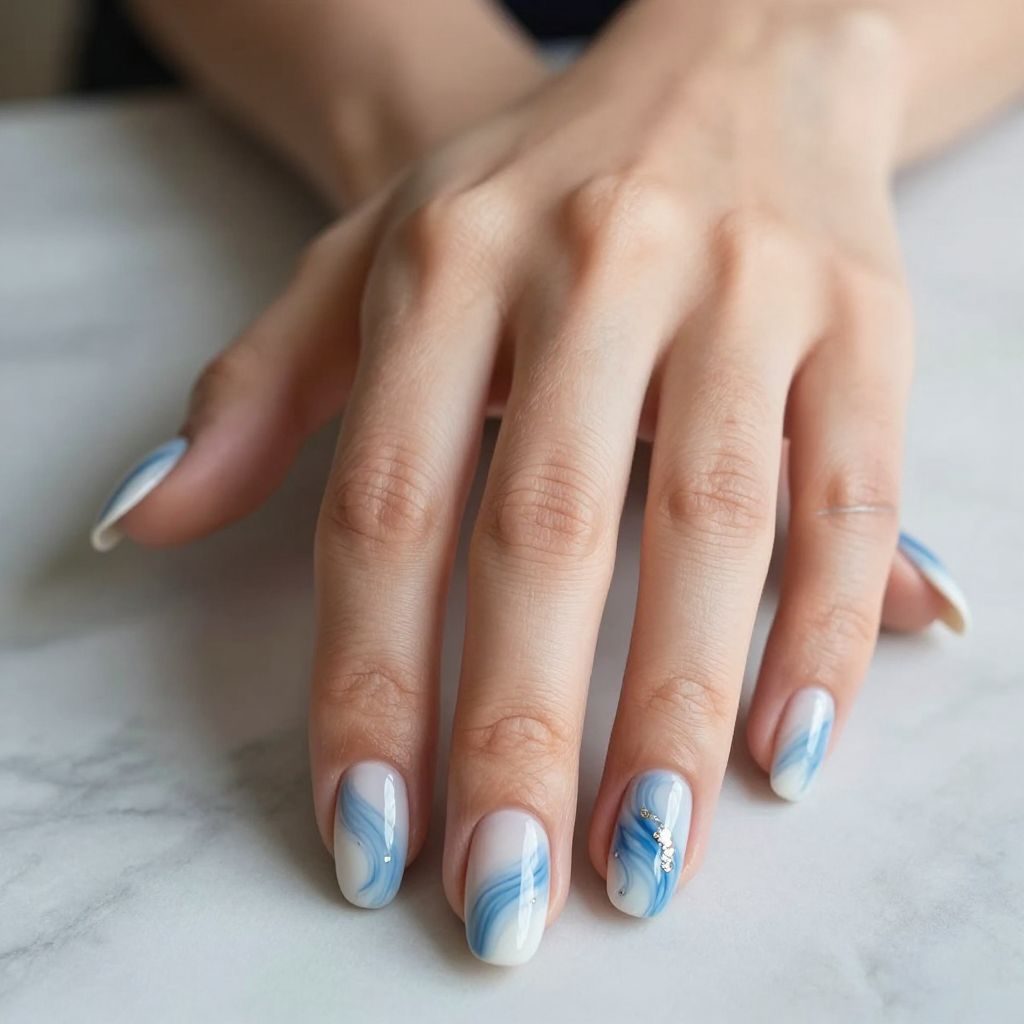 Blue Marble Swirls