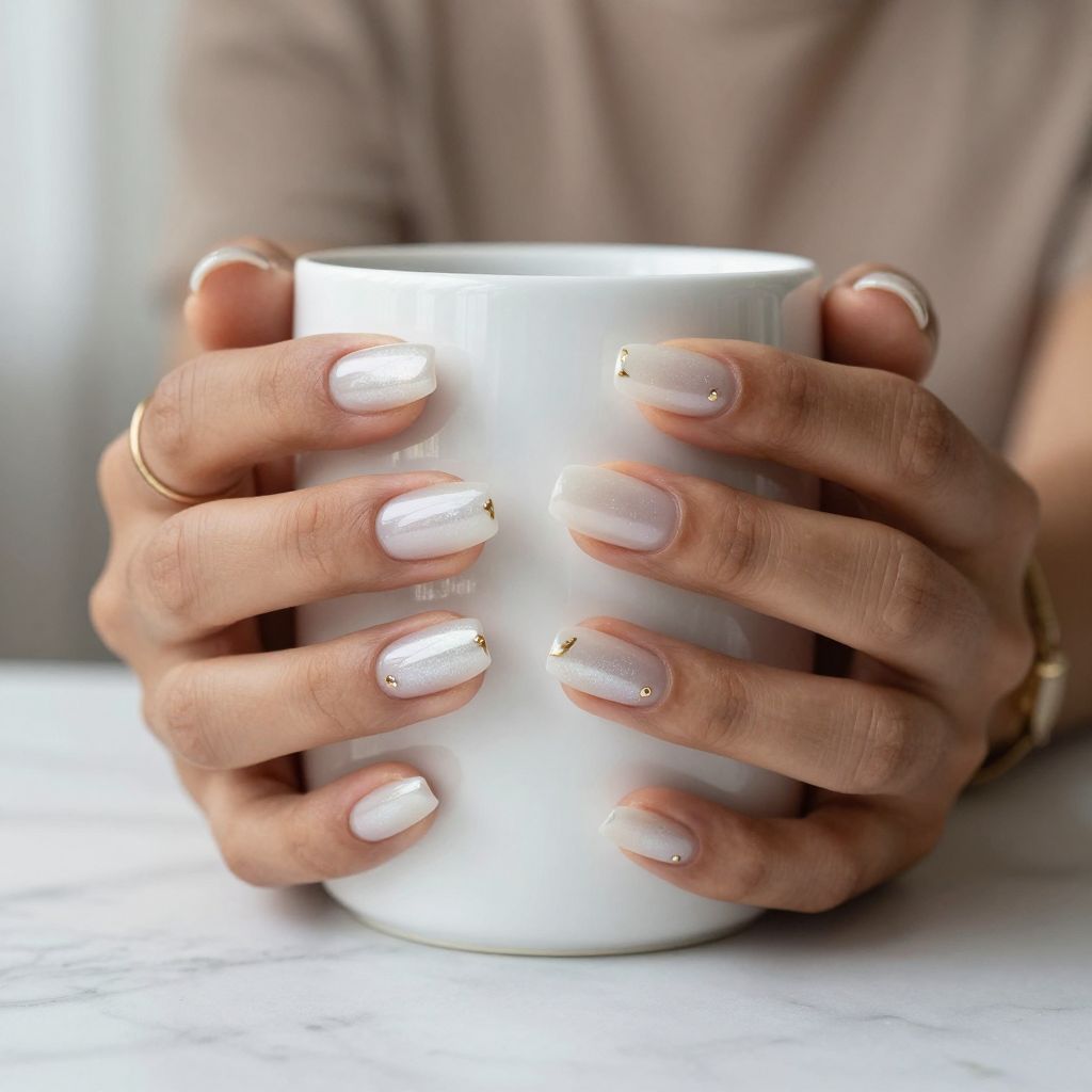 Milky Quartz Coffin Nails