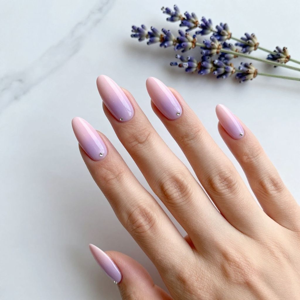 Pastel Ombre Gradient Coffin Nails